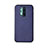 Coque Luxe Cuir Housse Etui R07 pour OnePlus 8 Pro Bleu