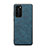 Coque Luxe Cuir Housse Etui R08 pour Huawei P40 Bleu