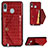 Coque Luxe Cuir Housse Etui S01D pour Samsung Galaxy A30 Rouge