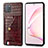 Coque Luxe Cuir Housse Etui S01D pour Samsung Galaxy M60s Marron