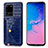 Coque Luxe Cuir Housse Etui S01D pour Samsung Galaxy S20 Ultra 5G Bleu