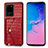 Coque Luxe Cuir Housse Etui S01D pour Samsung Galaxy S20 Ultra 5G Rouge