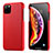 Coque Luxe Cuir Housse Etui S03 pour Apple iPhone 11 Pro Max Rouge
