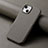 Coque Luxe Cuir Housse Etui S04D pour Apple iPhone 15 Plus Gris Fonce Petit