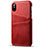 Coque Luxe Cuir Housse Etui S06 pour Apple iPhone Xs Rouge