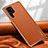 Coque Luxe Cuir Housse Etui S09 pour Samsung Galaxy S22 Ultra 5G Orange