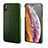 Coque Luxe Cuir Housse Etui S12 pour Apple iPhone Xs Max Vert