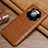 Coque Luxe Cuir Housse Etui ST3 pour Huawei Mate 40 Pro+ Plus Marron