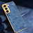 Coque Luxe Cuir Housse Etui TB1 pour Samsung Galaxy S23 Plus 5G Bleu
