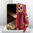 Coque Luxe Cuir Housse Etui XD2 pour Apple iPhone 14 Pro Max Rouge