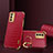 Coque Luxe Cuir Housse Etui XD2 pour Samsung Galaxy A05s Rouge