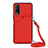 Coque Luxe Cuir Housse Etui Y01B pour Vivo Y11s Rouge Petit
