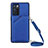 Coque Luxe Cuir Housse Etui Y02B pour Oppo Reno6 Pro 5G India Bleu