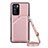 Coque Luxe Cuir Housse Etui Y02B pour Oppo Reno6 Pro 5G India Or Rose