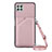 Coque Luxe Cuir Housse Etui Y02B pour Samsung Galaxy F42 5G Or Rose