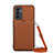 Coque Luxe Cuir Housse Etui Y02B pour Vivo V23e Marron Petit