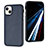 Coque Luxe Cuir Housse Etui Y03B pour Apple iPhone 15 Plus Bleu Petit