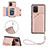 Coque Luxe Cuir Housse Etui Y03B pour Samsung Galaxy A91 Or Rose