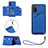 Coque Luxe Cuir Housse Etui Y03B pour Samsung Galaxy M02s Bleu