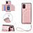 Coque Luxe Cuir Housse Etui Y03B pour Samsung Galaxy M02s Or Rose