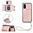 Coque Luxe Cuir Housse Etui Y03B pour Samsung Galaxy S20 5G Or Rose