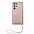 Coque Luxe Cuir Housse Etui Y03B pour Samsung Galaxy S22 Ultra 5G Or Rose