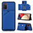 Coque Luxe Cuir Housse Etui Y04B pour Samsung Galaxy M02s Bleu