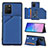 Coque Luxe Cuir Housse Etui Y04B pour Samsung Galaxy M80S Bleu