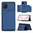 Coque Luxe Cuir Housse Etui Y04B pour Samsung Galaxy Note 10 Lite Bleu Petit
