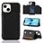 Coque Luxe Cuir Housse Etui Y05B pour Apple iPhone 14 Noir