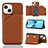 Coque Luxe Cuir Housse Etui Y05B pour Apple iPhone 14 Petit