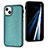 Coque Luxe Cuir Housse Etui Y07B pour Apple iPhone 15 Plus Vert Petit