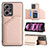 Coque Luxe Cuir Housse Etui YB1 pour Xiaomi Redmi Note 12 5G Or Rose