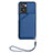 Coque Luxe Cuir Housse Etui YB2 pour Oppo A57 4G Bleu
