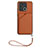 Coque Luxe Cuir Housse Etui YB2 pour Xiaomi Redmi 10 Power Marron Petit
