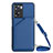 Coque Luxe Cuir Housse Etui YB3 pour Oppo A57 4G Bleu