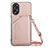 Coque Luxe Cuir Housse Etui YB3 pour Oppo A58 4G Or Rose Petit