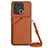 Coque Luxe Cuir Housse Etui YB3 pour Xiaomi Redmi 10 Power Marron Petit