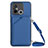 Coque Luxe Cuir Housse Etui YB3 pour Xiaomi Redmi 12C 4G Bleu