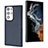 Coque Luxe Cuir Housse Etui YB6 pour Samsung Galaxy S22 Ultra 5G Bleu