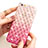Coque Luxe Strass Bling Diamant Transparente Degrade pour Apple iPhone 6 Rose Petit