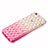 Coque Luxe Strass Bling Diamant Transparente Degrade pour Apple iPhone 6 Rose Petit