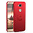 Coque Plastique Housse Etui Rigide Mat avec Support Bague Anneau A01 pour Huawei GR5 Rouge