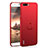 Coque Plastique Housse Etui Rigide Mat avec Support Bague Anneau A01 pour Huawei Honor 6 Plus Rouge