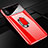 Coque Plastique Housse Etui Rigide Mat avec Support Bague Anneau Aimante Magnetique A01 pour Apple iPhone Xs Max Rouge