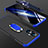 Coque Plastique Housse Etui Rigide Mat avec Support Bague Anneau Aimante Magnetique GK1 pour Oppo Reno7 Z 5G Bleu et Noir
