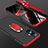 Coque Plastique Housse Etui Rigide Mat avec Support Bague Anneau Aimante Magnetique GK1 pour Oppo Reno7 Z 5G Rouge et Noir