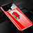Coque Plastique Housse Etui Rigide Mat avec Support Bague Anneau Aimante Magnetique P01 pour Xiaomi Redmi K20 Pro Rouge
