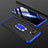Coque Plastique Housse Etui Rigide Mat avec Support Bague Anneau Aimante Magnetique P02 pour Xiaomi Mi 11 Lite 4G Bleu et Noir