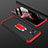 Coque Plastique Housse Etui Rigide Mat avec Support Bague Anneau Aimante Magnetique P02 pour Xiaomi Mi 11 Lite 4G Rouge et Noir